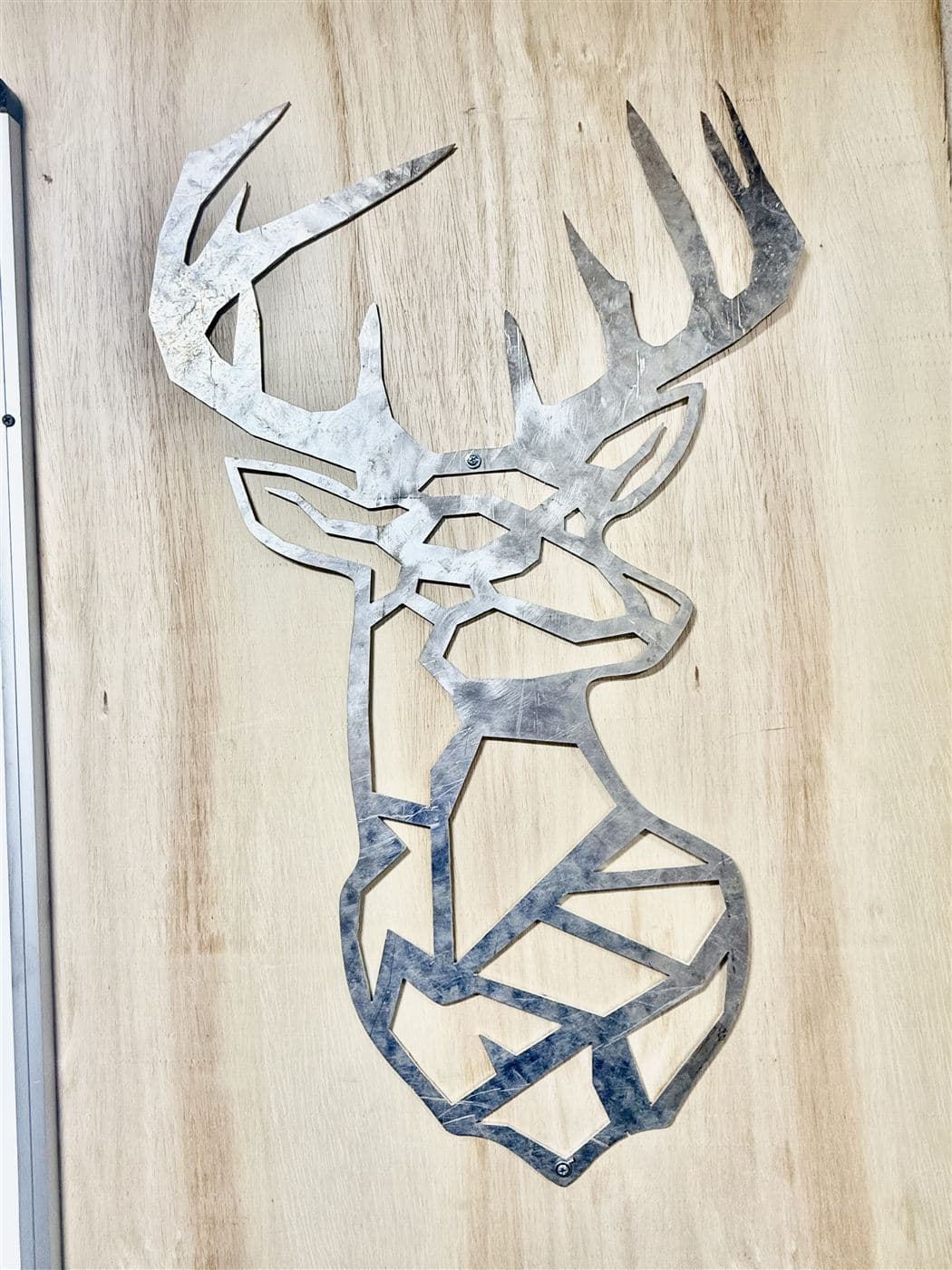Geometric deer wall mount
